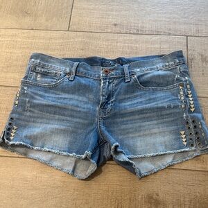 Lucky Brand Blue Jean Shorts with Stud and embroidery Details 8 / 29